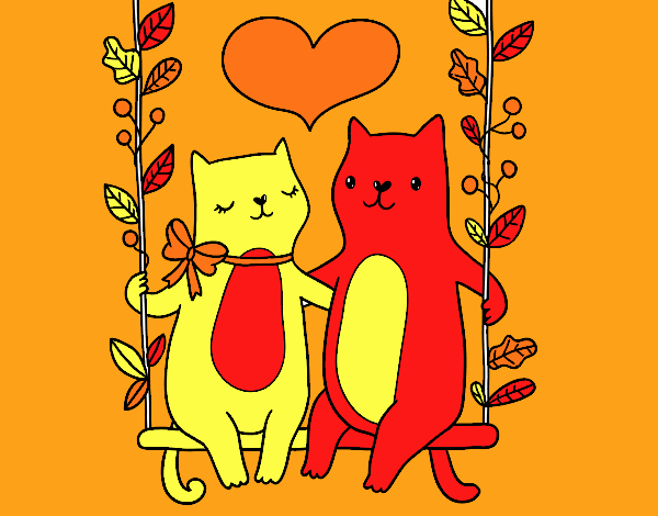 Gatitos enamorados