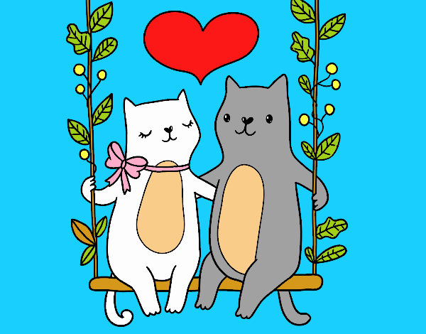 Gatitos enamorados