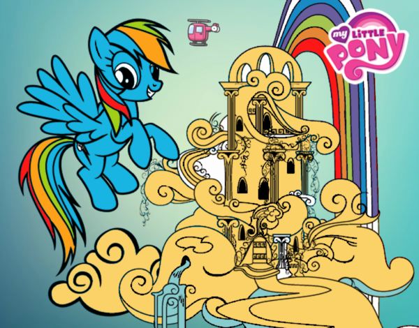 Rainbow Dash en su palacio