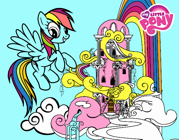 Rainbow Dash en su palacio