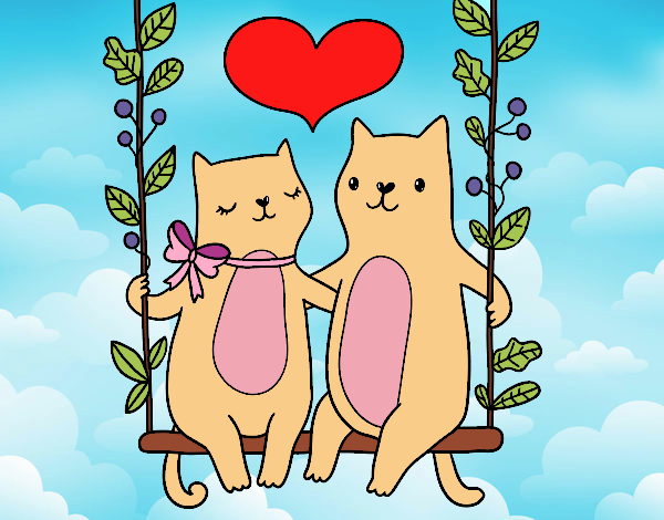 Gatitos enamorados