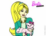 Barbie con su linda gatita