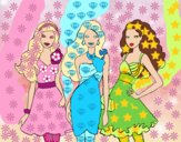 Barbie y sus amigas vestidas de fiesta