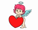 Cupido y un corazón