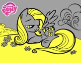 Fluttershy con un conejito