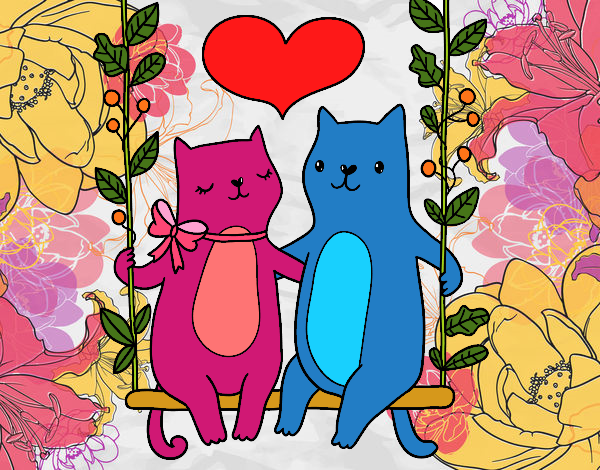 Gatitos enamorados