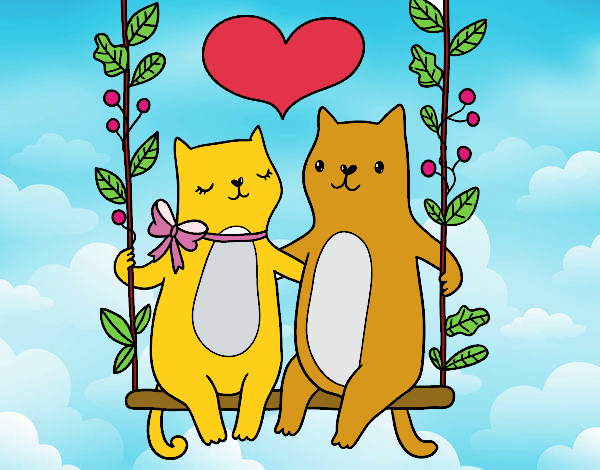 Gatitos enamorados