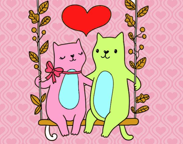 Gatitos enamorados