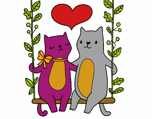 Gatitos enamorados