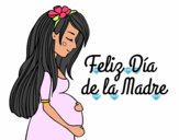 Mamá embarazada en el día de la madre