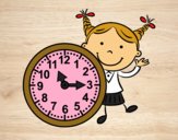 Niña con reloj