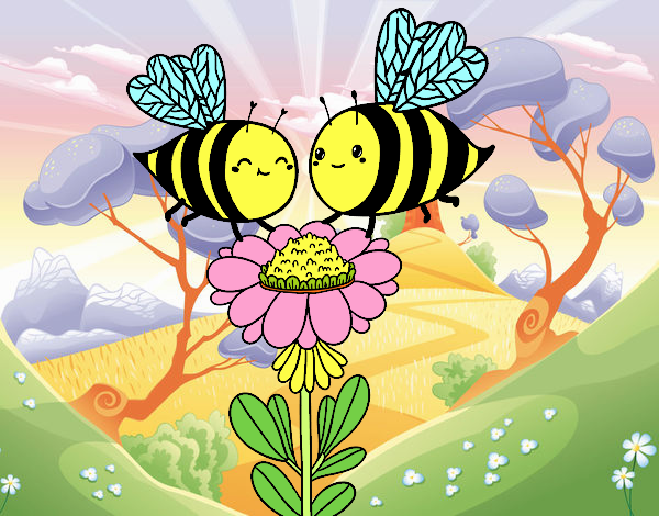 Pareja de abejas