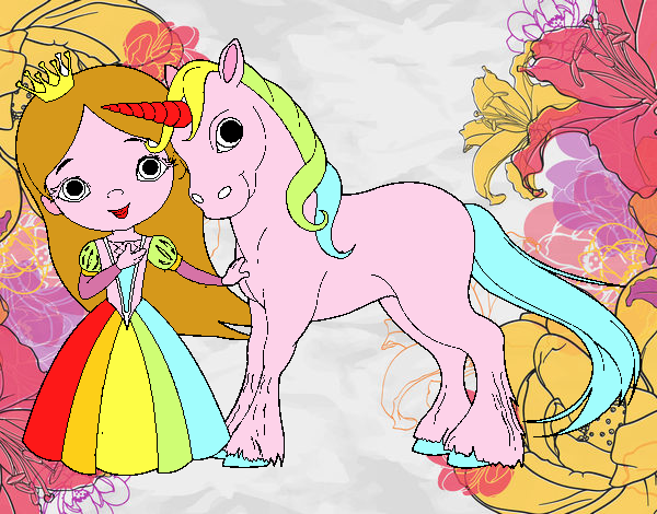 Princesa y unicornio