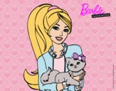 Barbie con su linda gatita