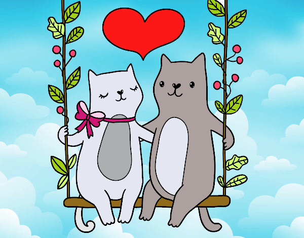 Gatitos enamorados