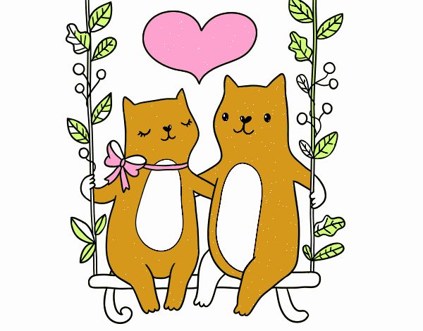 Gatitos enamorados