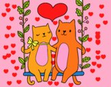 Gatitos enamorados