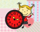 Niña con reloj