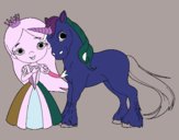 Princesa y unicornio