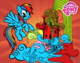 Rainbow Dash en su palacio