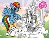 Rainbow Dash en su palacio