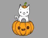 Un gatito de Halloween