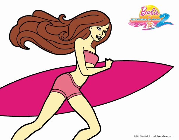 Barbie corre al agua