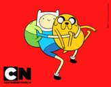 Finn y Jake abrazados