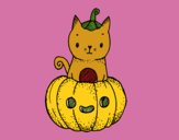 Un gatito de Halloween