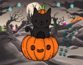 Un gatito de Halloween