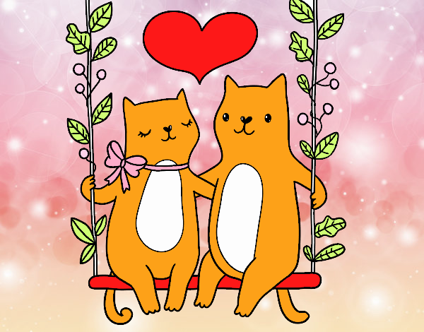 Gatitos enamorados