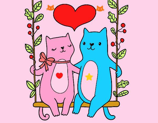 Gatitos enamorados