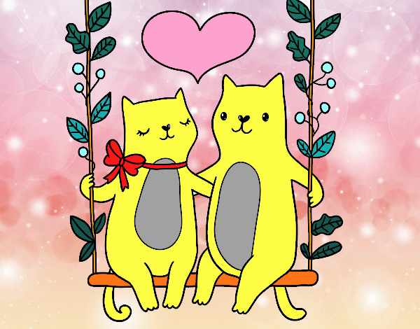 Gatitos enamorados