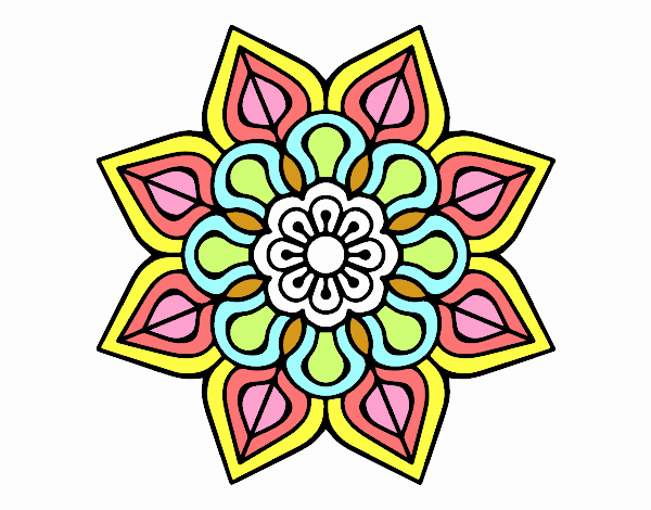 Mandala de flor sencilla