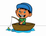 Niño pescando