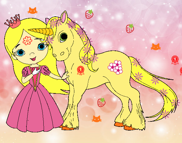 Princesa y unicornio