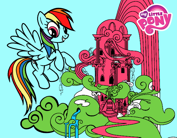 Rainbow Dash en su palacio