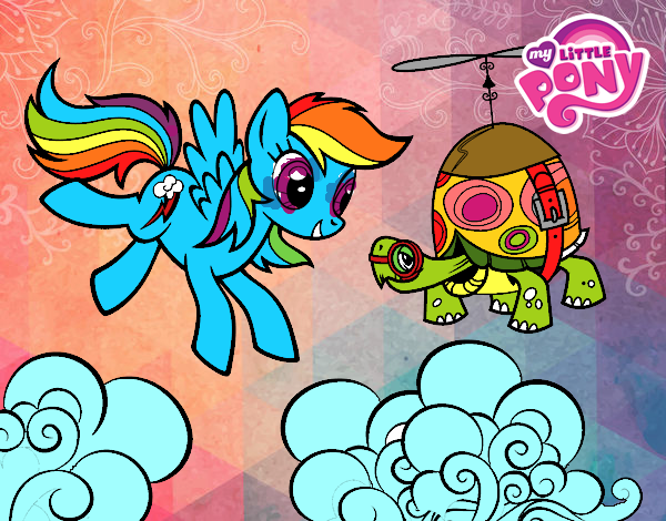 Rainbow Dash y la tortuga tanque