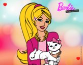 Barbie con su linda gatita