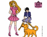 Barbie con su perrito y una amiga