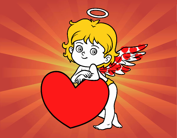 Cupido y un corazón