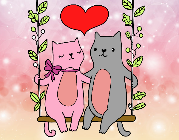 Gatitos enamorados