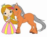 Princesa y unicornio