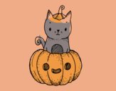 Un gatito de Halloween