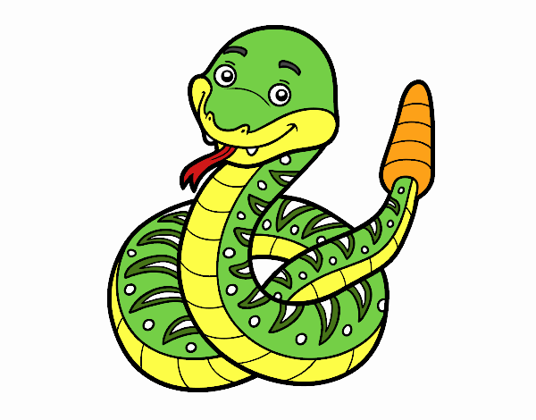 Una serpiente de cascabel