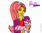 Barbie con su linda gatita