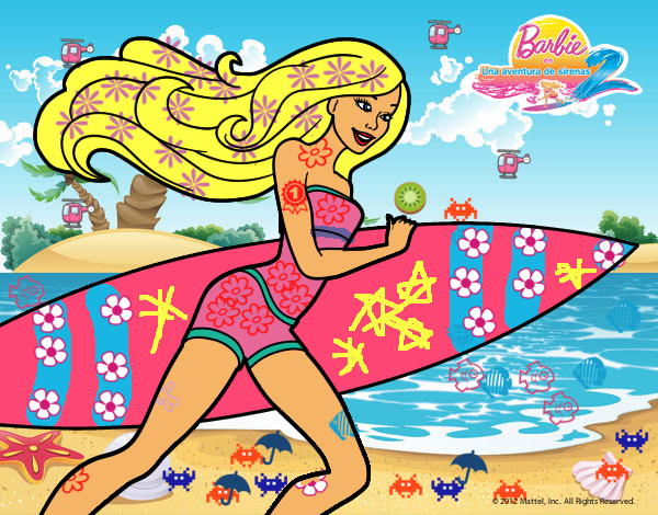 barbie surfea