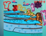 Barbie y sus amigas en el jacuzzi