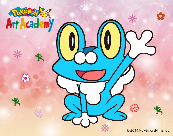 Froakie saludando