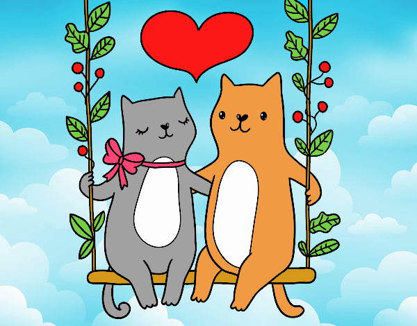 Gatitos enamorados